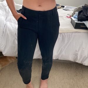 Zara textured navy trousers // size 2